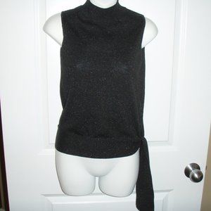 NWT The Sweater Company Black Sleeveless Top, Size Small